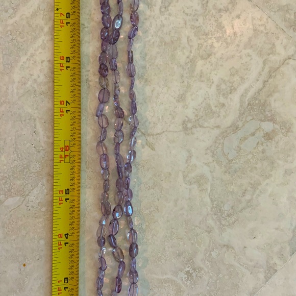Lovely 3 strand amethyst bead necklace - Picture 4 of 5